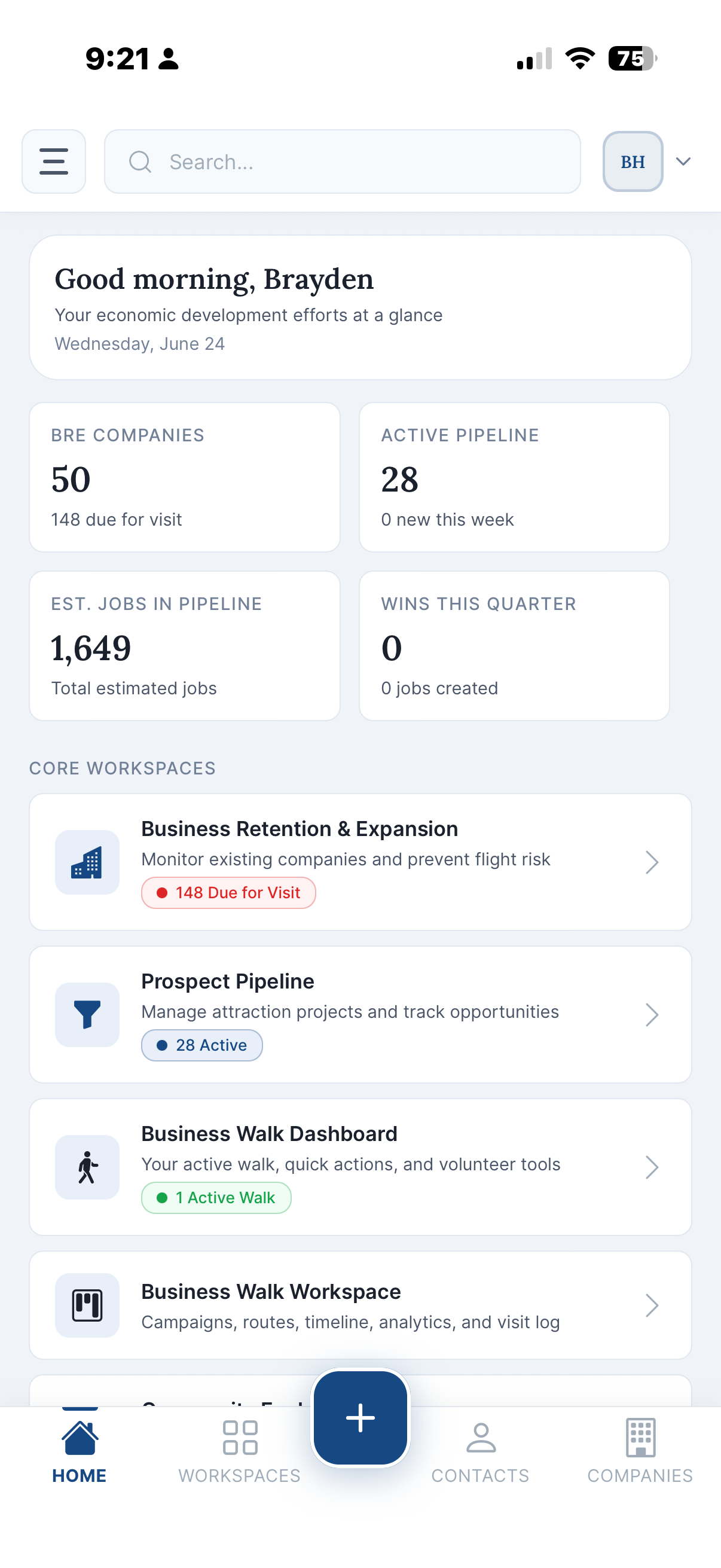 Mobile App Contact View
